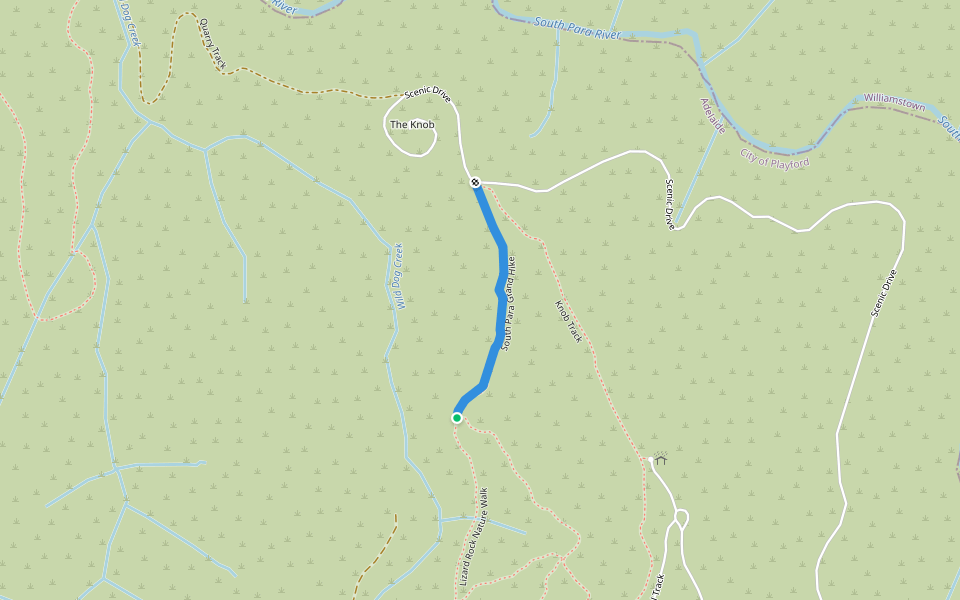South Para Grand Hike walking route map in Yattalunga
