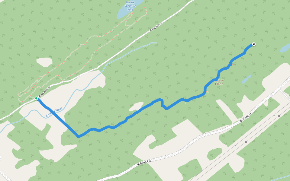 Trail à Blandine walking route map in Sainte-Louise