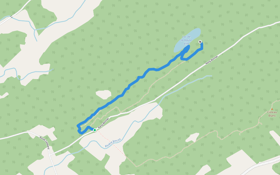 Trail du père Zim walking route map in Sainte-Louise