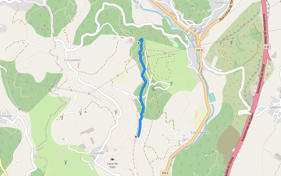 Trilho Super-Halloween walking route map in Lousa