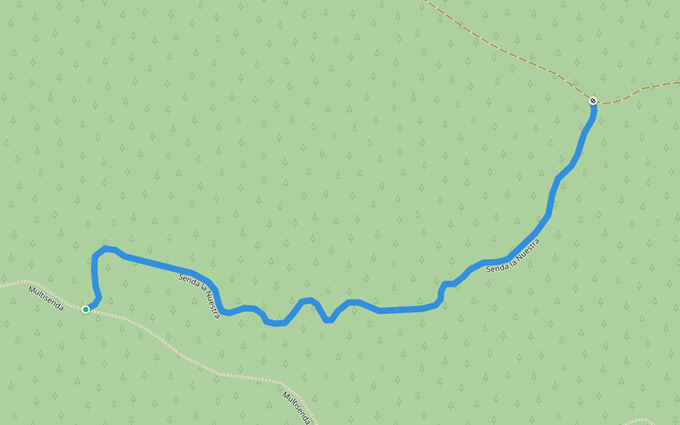 Senda la Nuestra walking route map in Ejea de los Caballeros