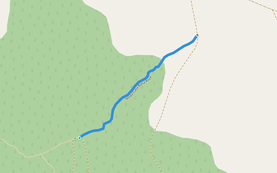 Senda Cuba-Balsa Roya walking route map in Ejea de los Caballeros