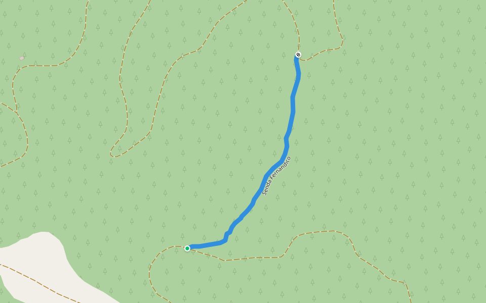 Senda Fernandico walking route map in Ejea de los Caballeros