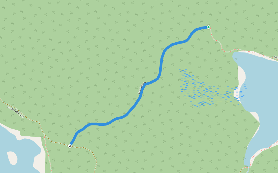 Interlochen walking route map in Searchmont