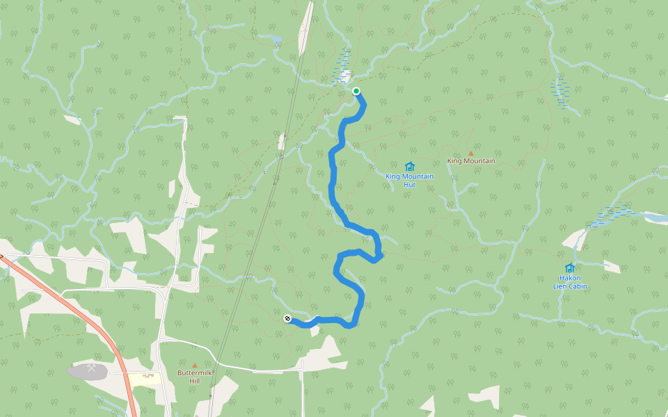 Erling Strom Trail walking route map in Goulais River
