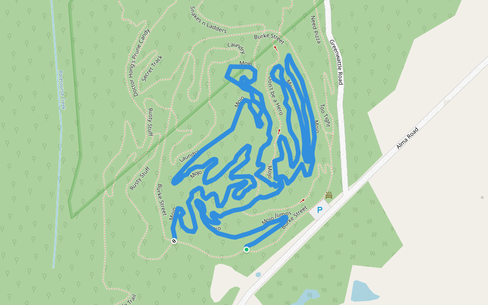 Mojo walking route map in Beechworth