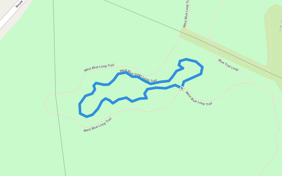 West Blue Inner Loop Trail walking route map in Tarentum