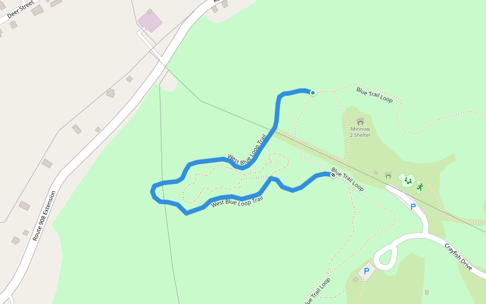 West Blue Loop Trail walking route map in Tarentum