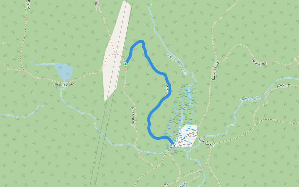 Dustin walking route map in Goulais River