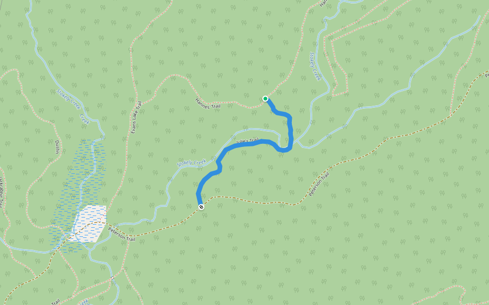 Julie's Trail walking route map in Searchmont
