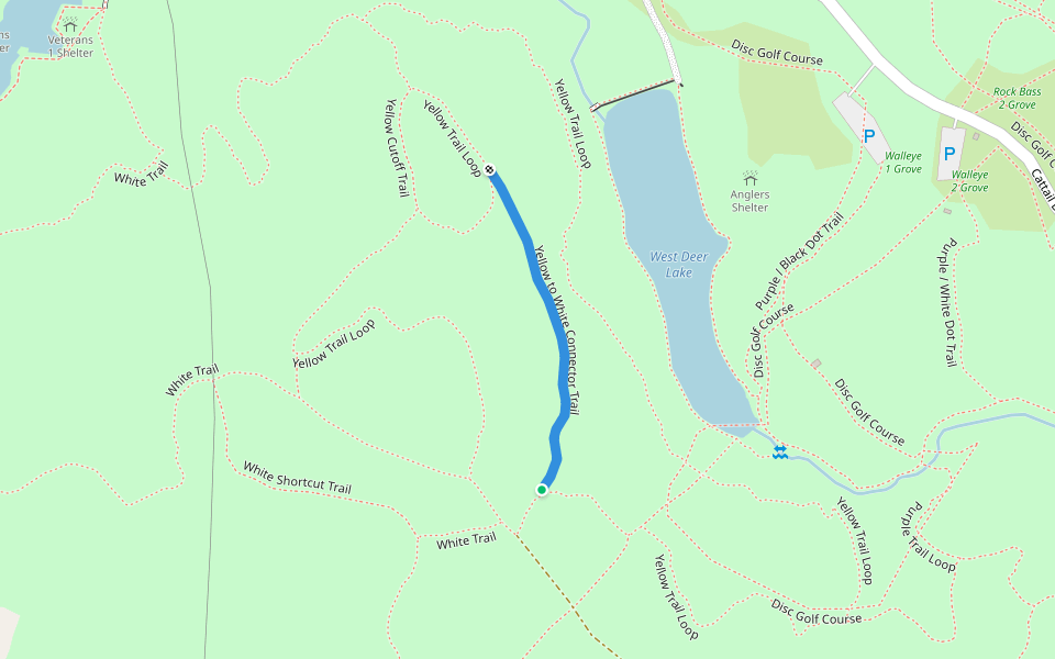 Yellow to White Connector Trail walking route map in Tarentum