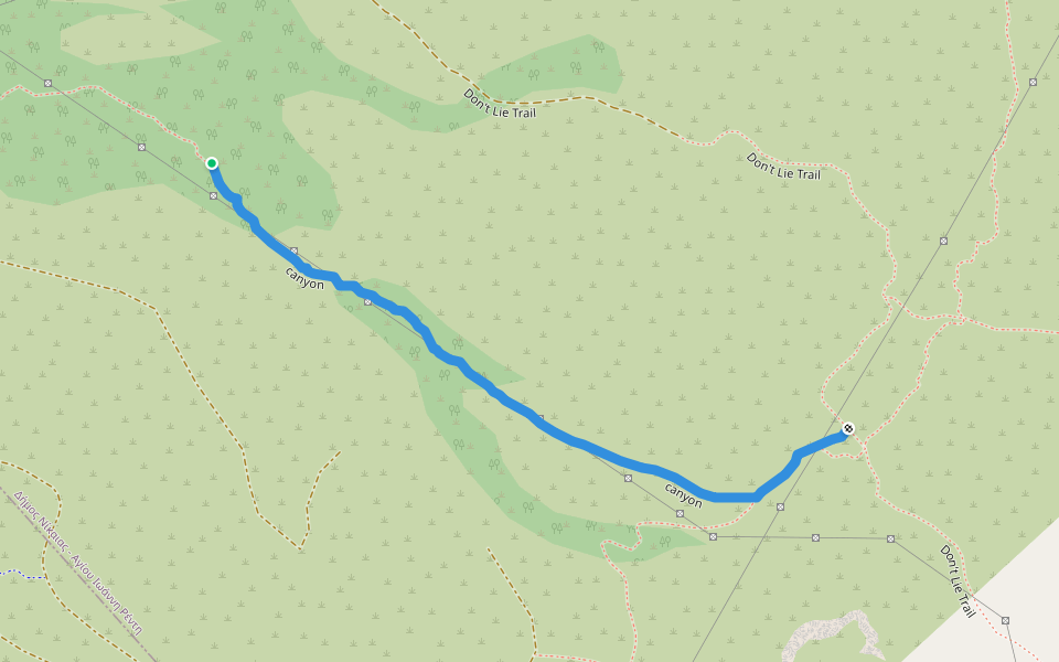 canyon walking route map in Nikaia