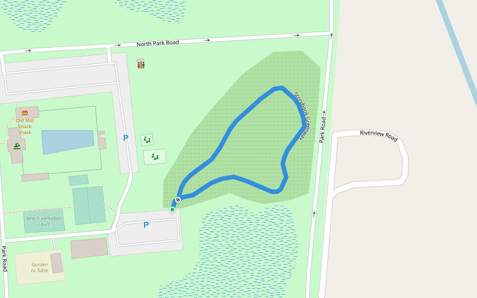Storybook Greenway walking route map in Lewisburg