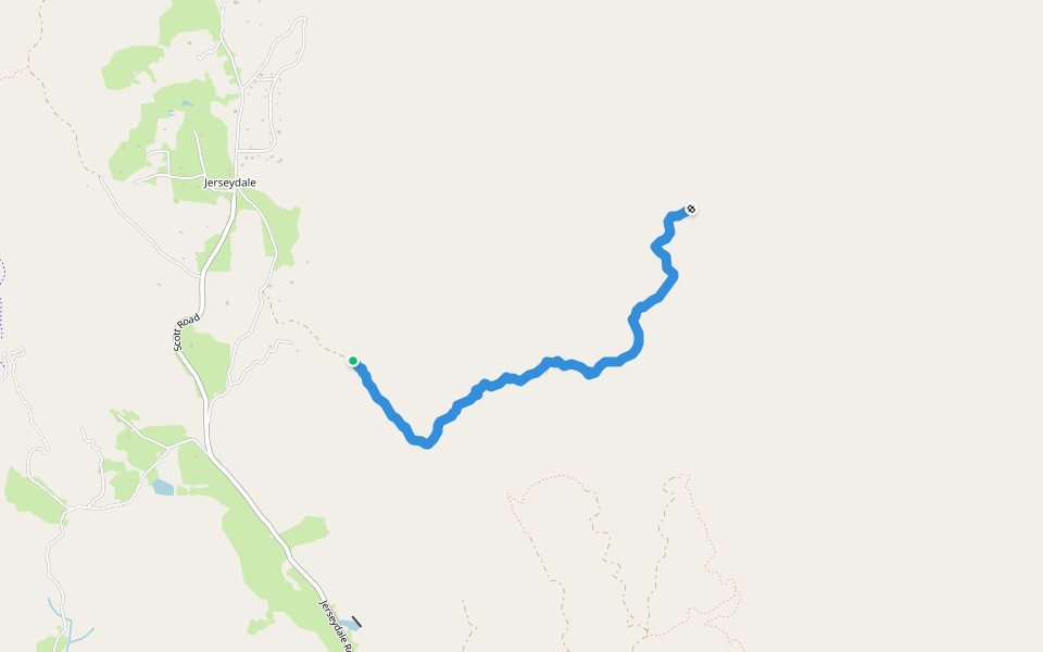Skelton Creek Trail walking route map in Mariposa
