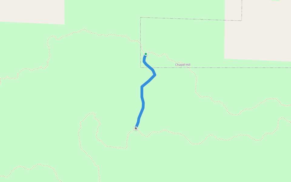 Hickory Ridge Inner Loop Trail walking route map in Chapel Hill