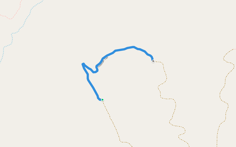 Footman Trail walking route map in Mariposa