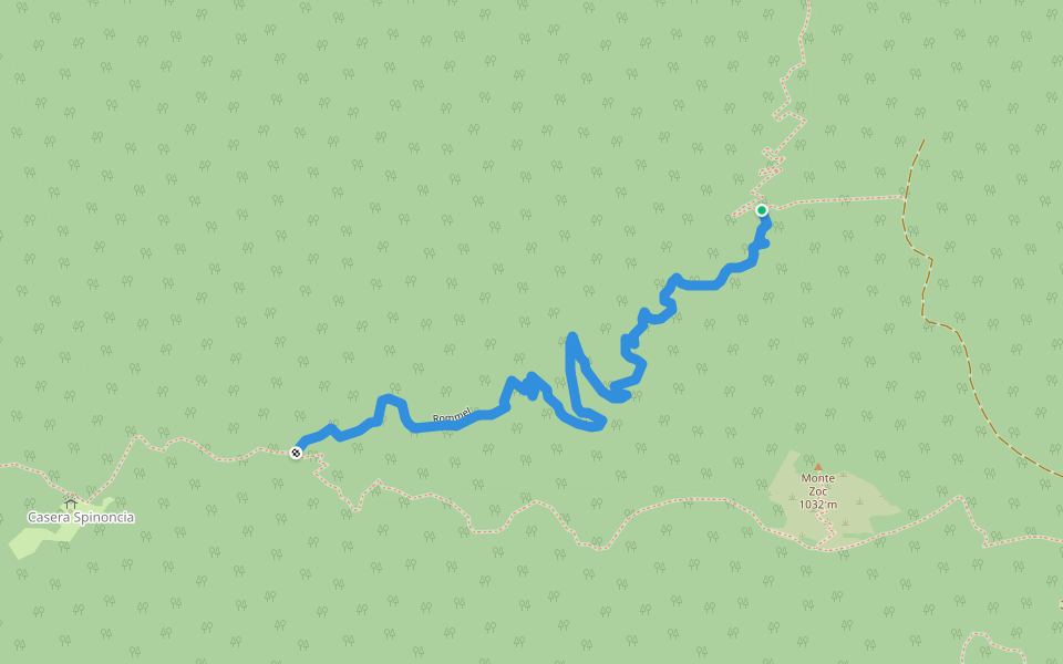 Rommel walking route map in Alano di Piave
