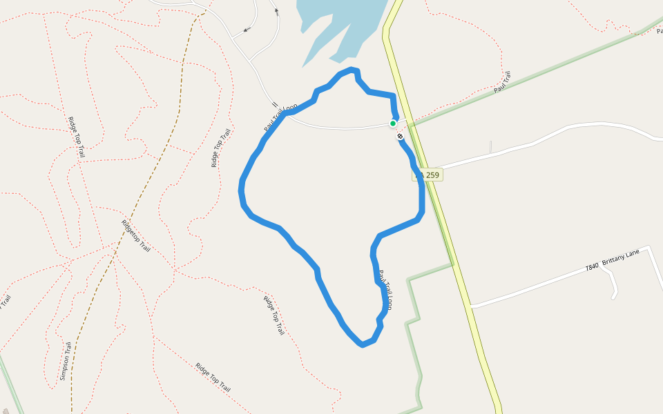 Paul Trail Loop walking route map in Penn Run