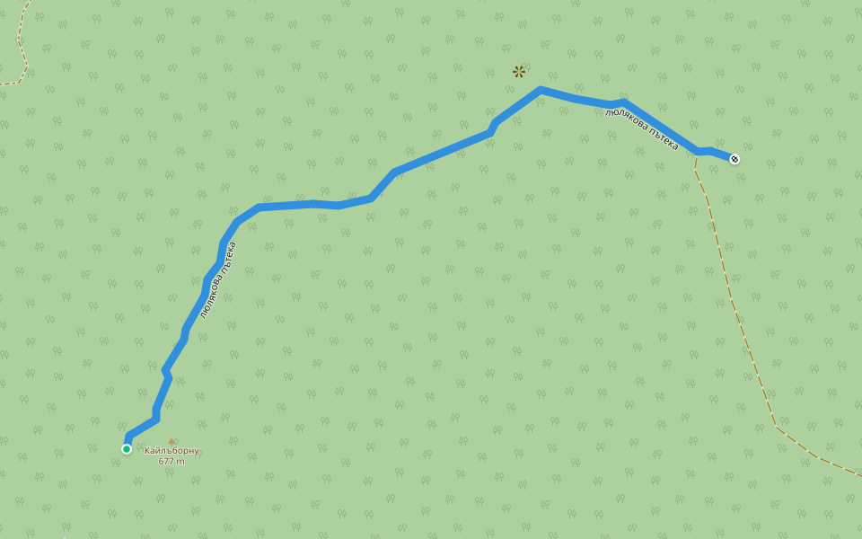 люляковa пътека walking route map in Lozen