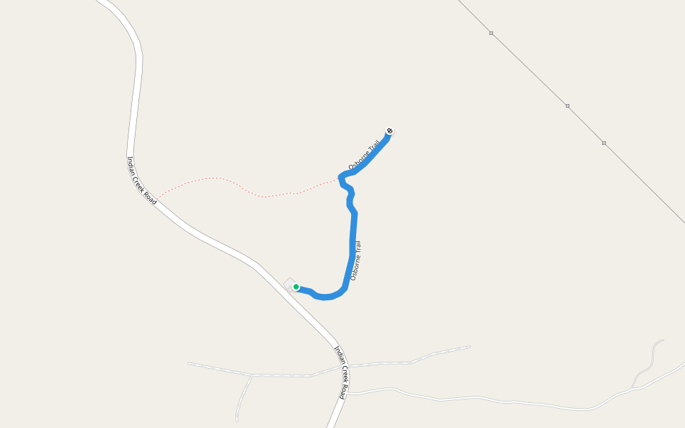 Osborne Trail walking route map in Garfield