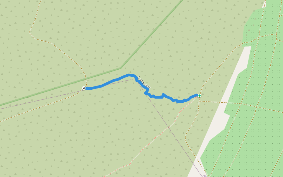 to the cave walking route map in Agia Varvara