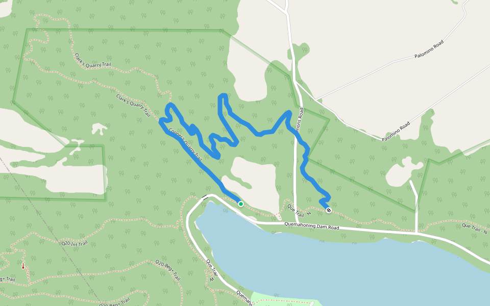 Cooper's Quarry Trail walking route map in Hollsopple