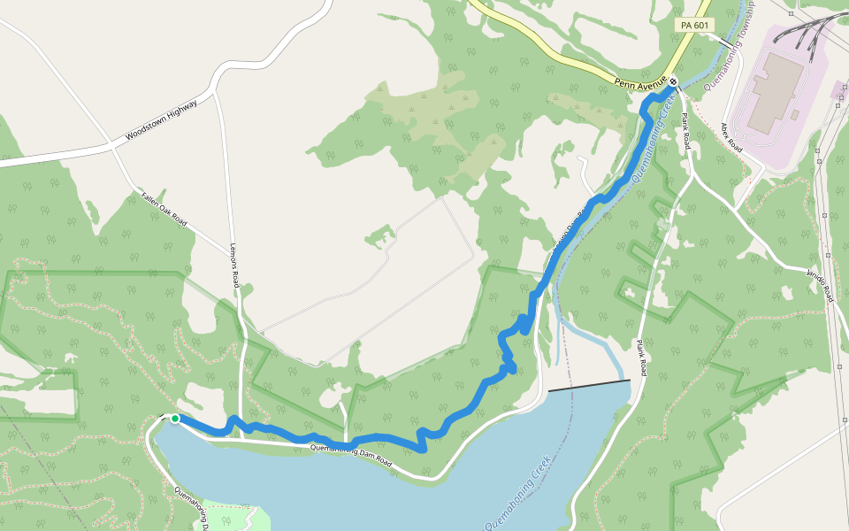 Que Trail - N walking route map in Hollsopple