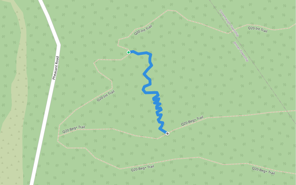Sweet 16 Trail walking route map in Hollsopple
