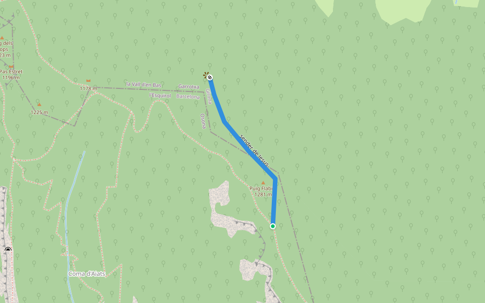 sender de Jesus walking route map in Tavertet