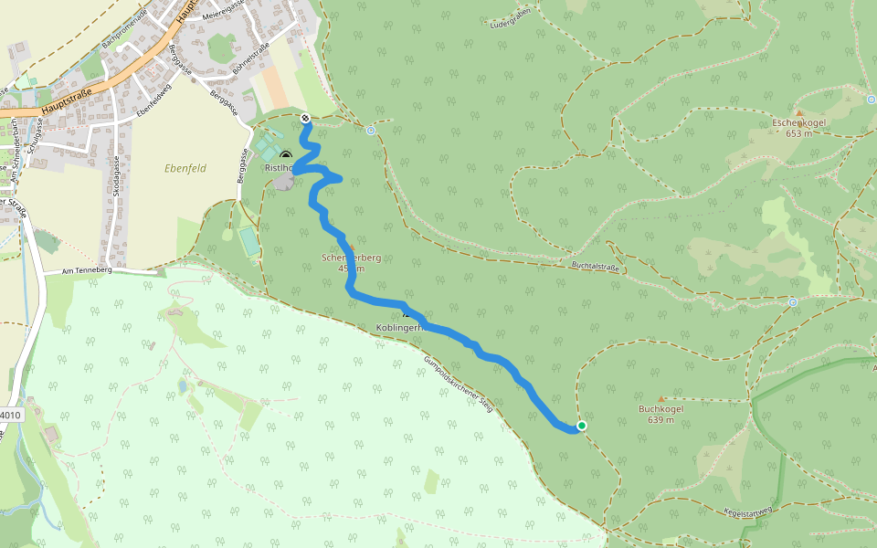 Gaaden Eden walking route map in Gaaden bei Mödling