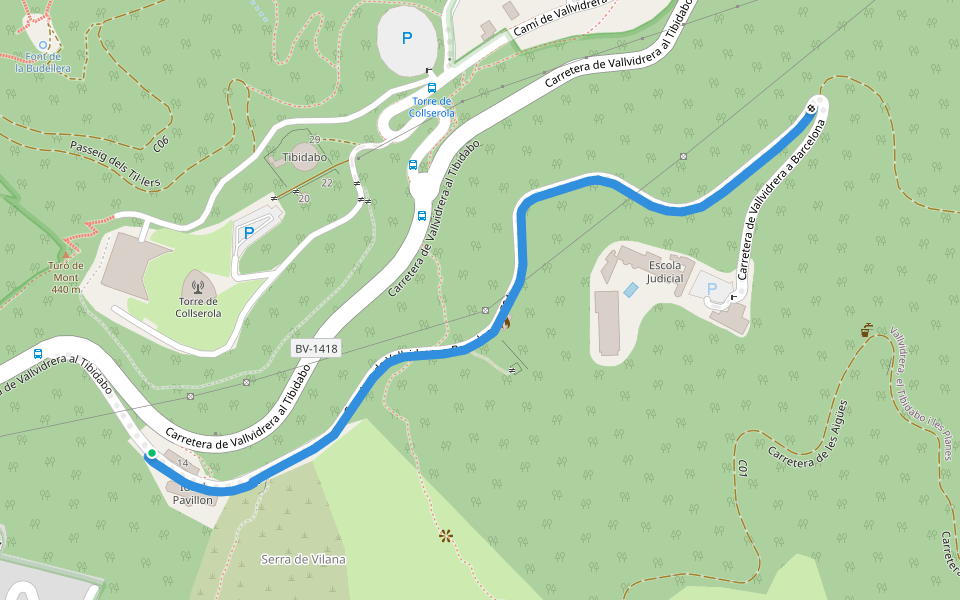 Carretera de Vallvidrera a Barcelona