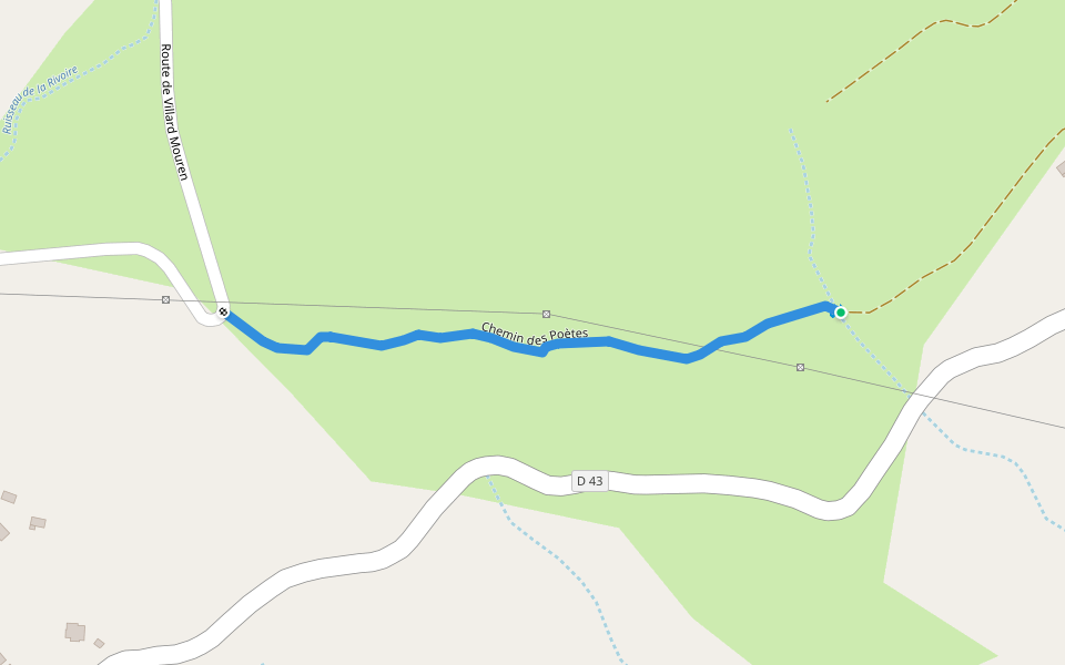 chemin des poètes walking route map in Saint-Julien-en-Champsaur