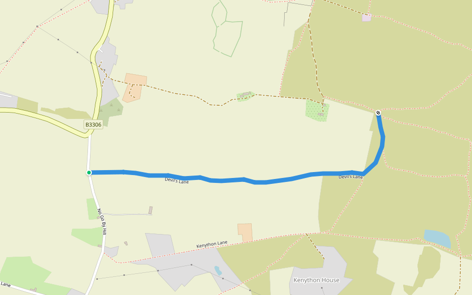 Devil's Lane walking route map in Saint Just