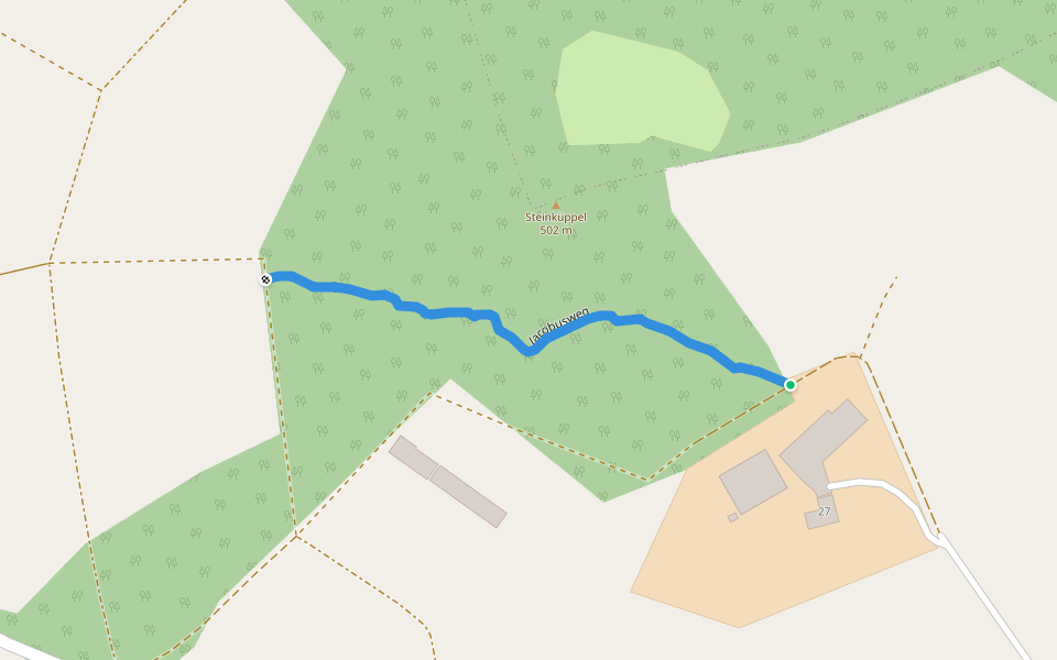 Jacobusweg walking route map in Ebersburg