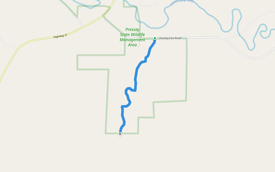 Main Trail walking route map in Oconto