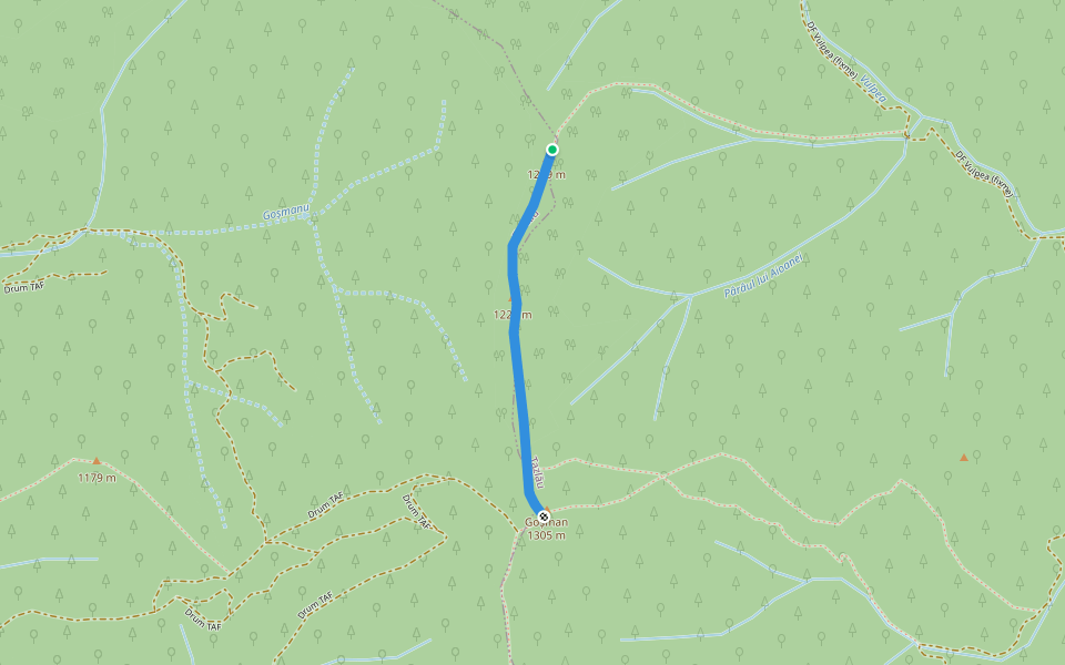 Poteca walking route map in Ardeluța