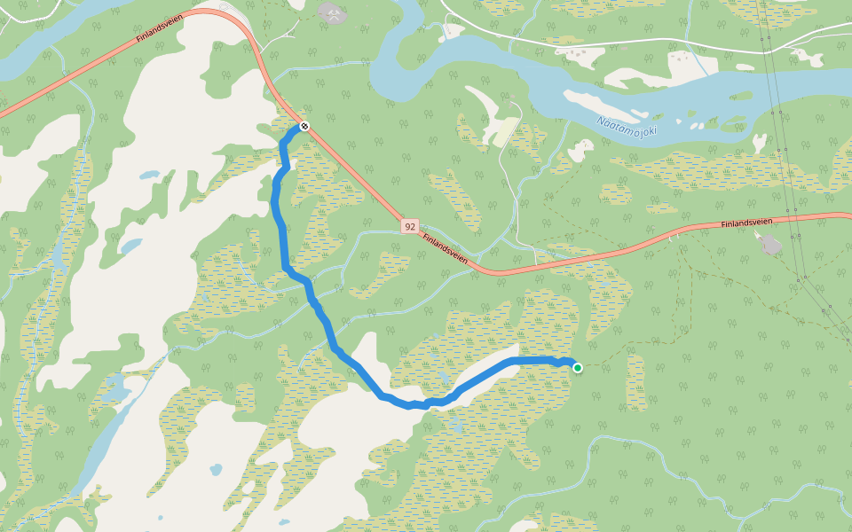 Kultaharju walking route map in Neiden