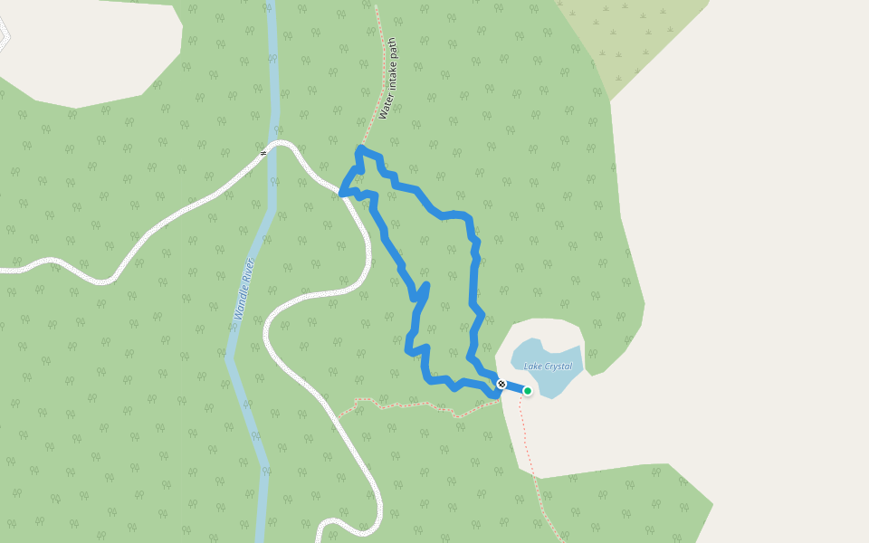Wendle Loop Track walking route map in Mount Lyford Village