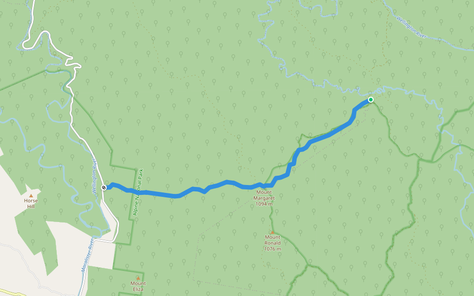 Mount Margaret Walking Track walking route map in Sargood