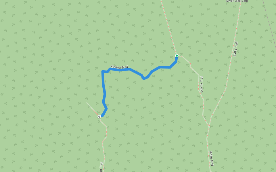 Kipling Trail walking route map in Fairfax
