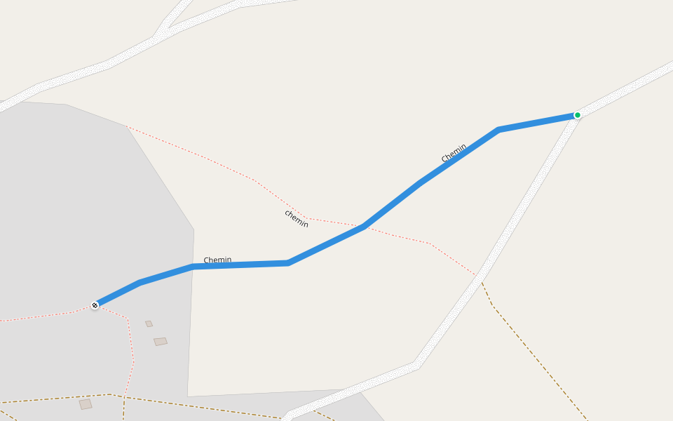 Chemin walking route map in Somabougou