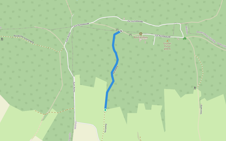Ninaweg walking route map in Wilthen