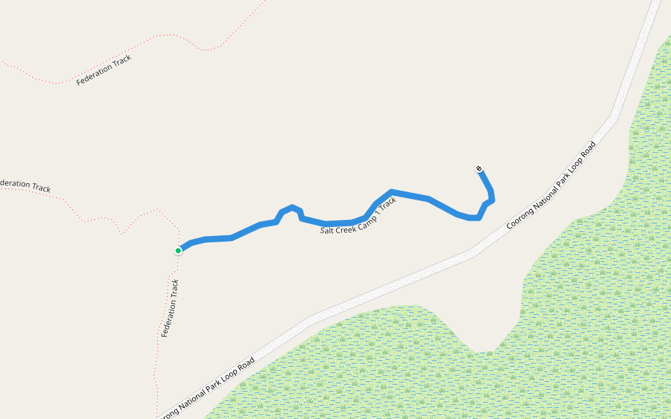Salt Creek Camp 1 Track walking route map in Coorong