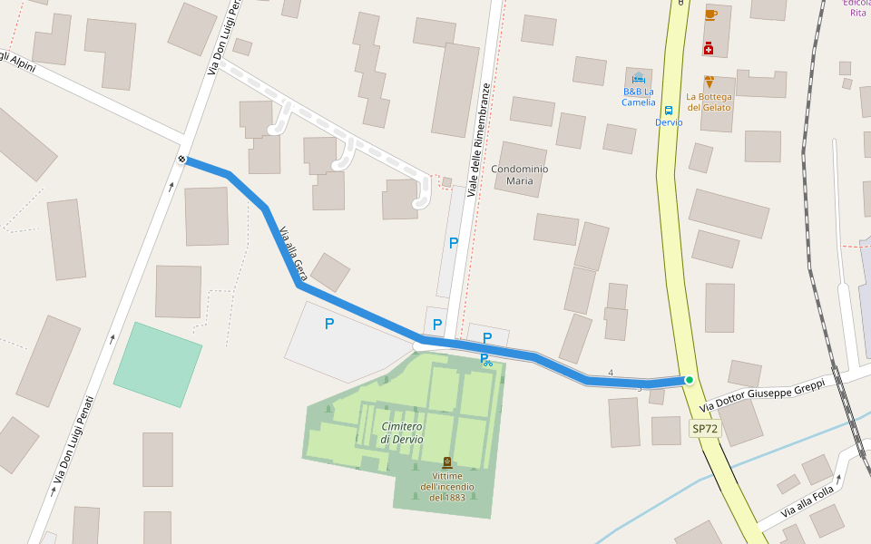 Via alla Gera walking route map in Dervio