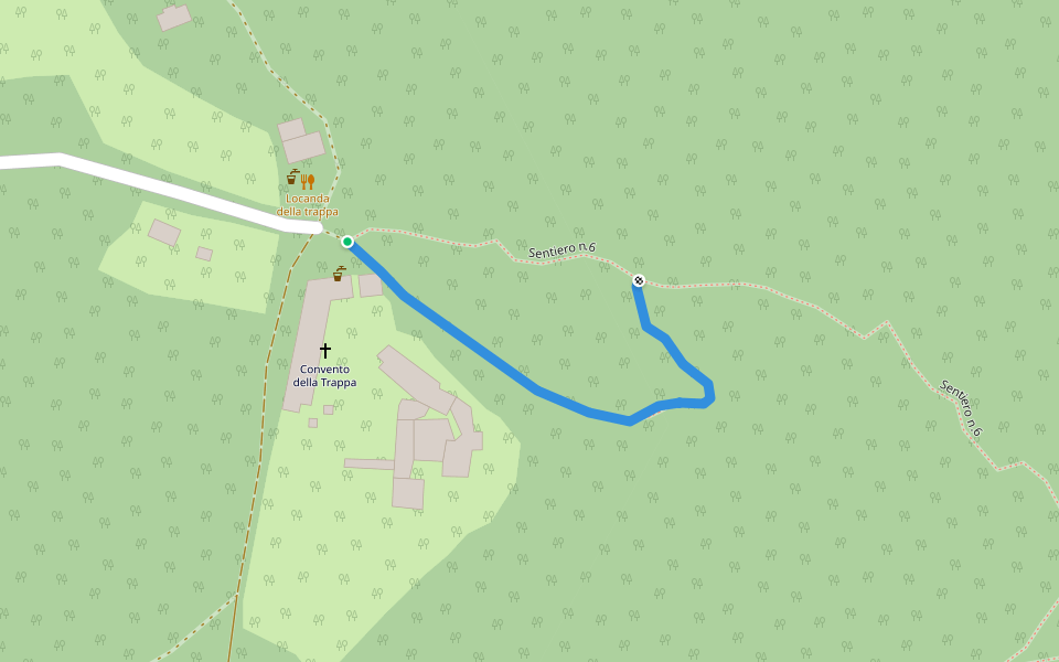 n°6 variante MTB walking route map in Barge