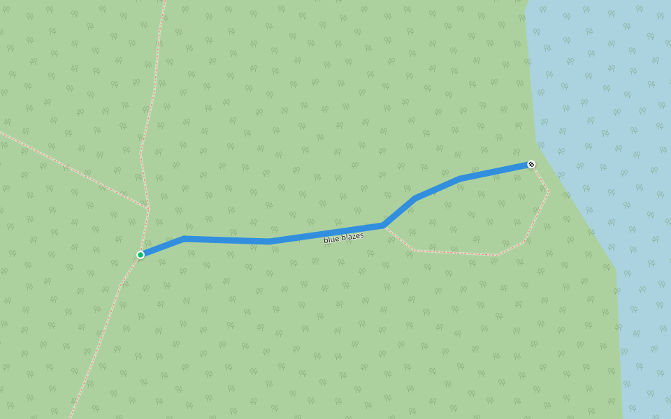 blue blazes walking route map in New Marlborough