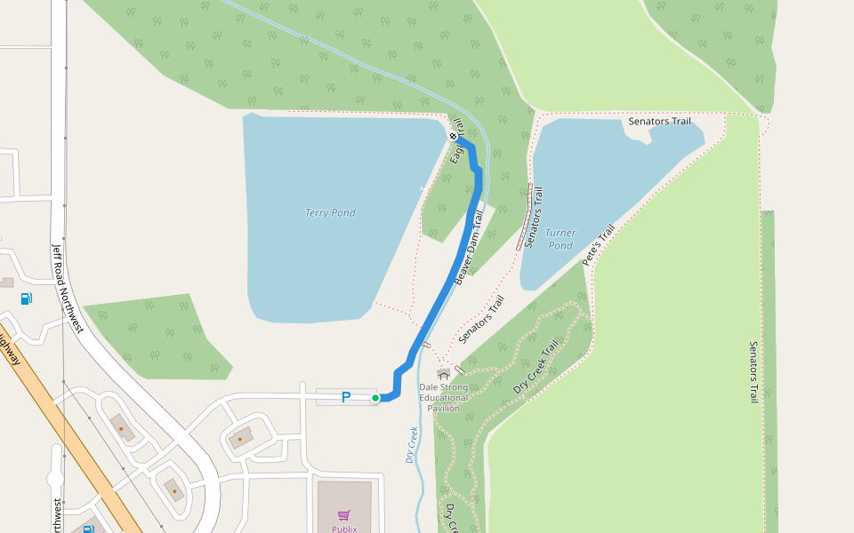 Beaver Dam Trail walking route map in Harvest