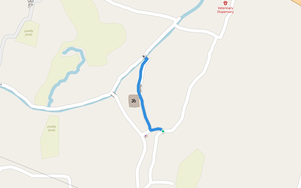 thottungal kavu road walking route map in Thrikkalathoor