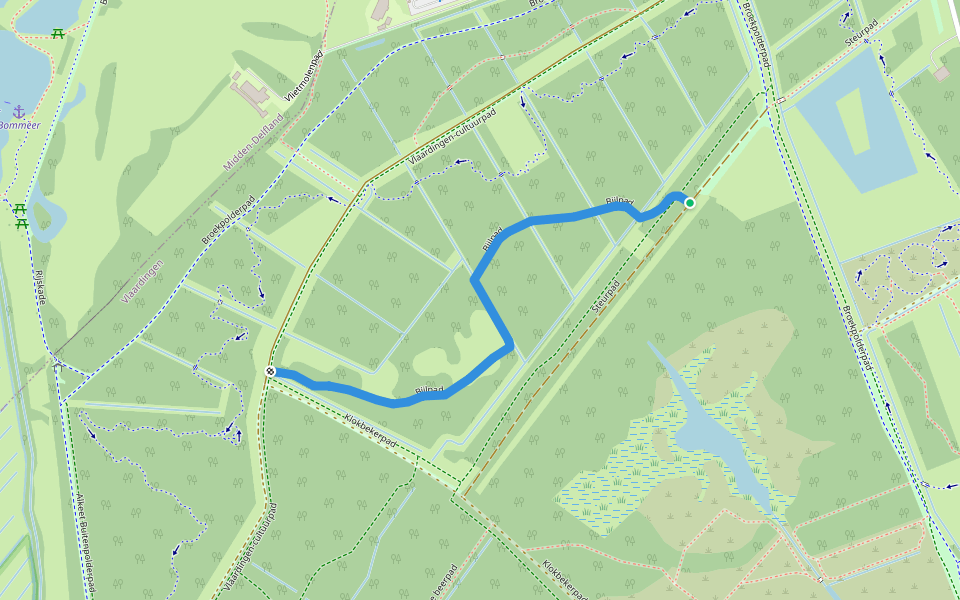 Bijlpad walking route map in Vlaardingen