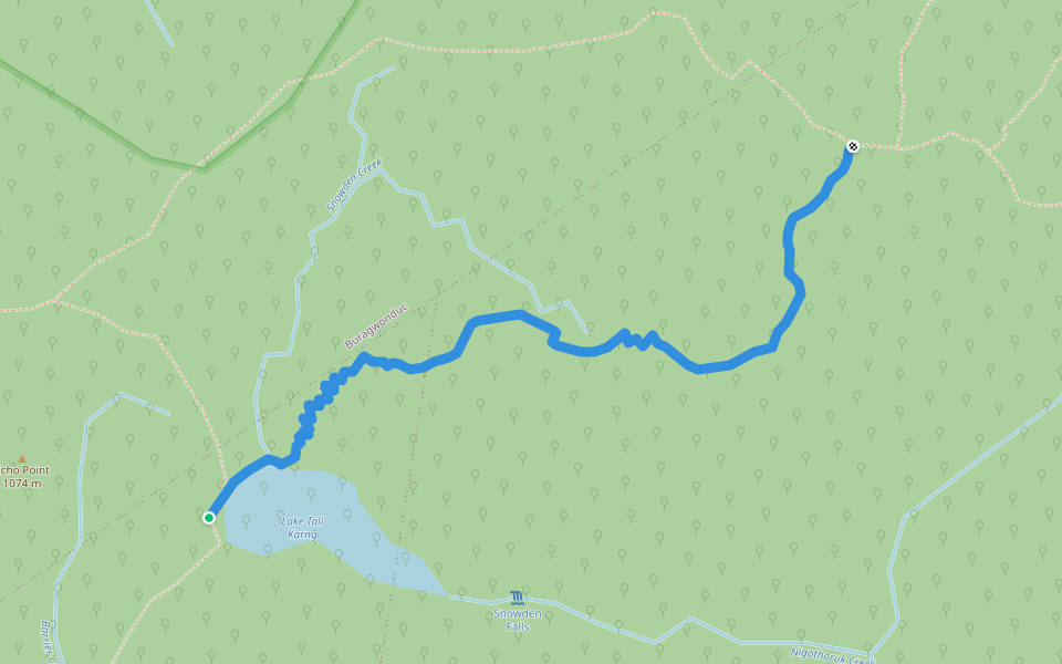 Gillios Track walking route map in Nap Nap Marra